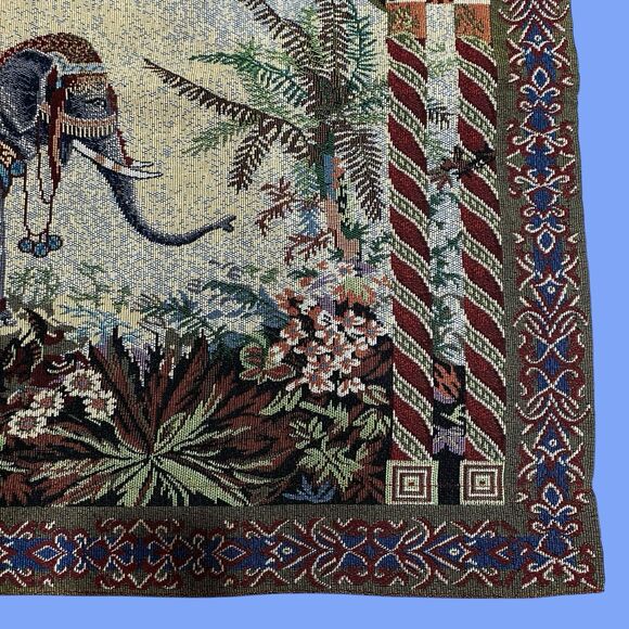 Vtg Bombay Company Elephant Tapestry-26”x36”-EUC - Picture 6 of 10